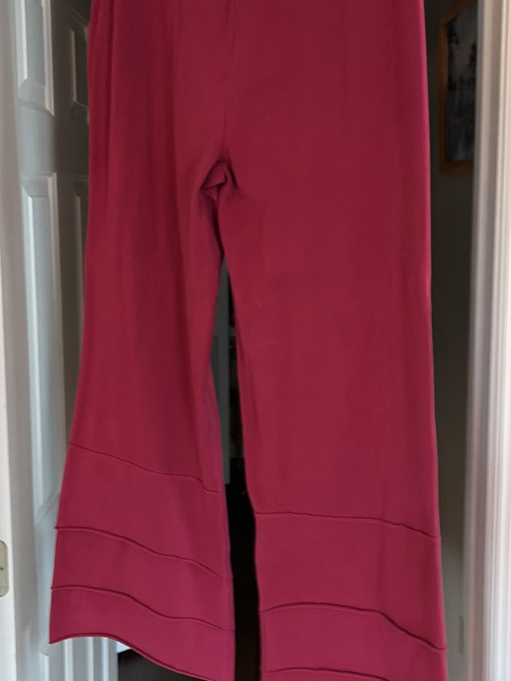 Matilda Jane cotton knit burgundy color ruffled hem pants